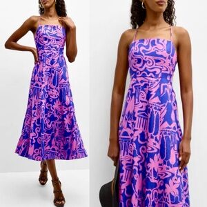 🌺🎉HP🎉🌺 NWT Mara Hoffman Verona Midi Dress Thalasa Purple